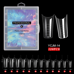 120 pièces de moules à ongles transparents double forme pour extension rapide, pointes d'extension d'ongles pour manucure au polygel - Product Image 5