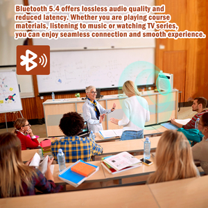 Microfoni a clip e amplificatori wireless anti-Feedback da 10W in plastica per <span class=keywords><strong>insegnanti</strong></span>, guide turistiche e istruttori all'aperto - Product Image 4