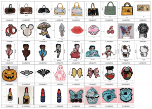 Patchs thermocollants tendance et écologiques brodés de fleurs et de cœurs pour vêtements, accessoires, chapeaux et jeans - Product Image 3