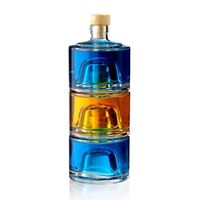 Botol Kaca Mini Tumpuk 250ml dari Cina, Botol Kosong untuk Gin/Liquor