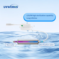 Pensteril Air UVC LED Inline 99,99% Penghilang Bakteri, Filter RO, 0,8GPM, Disinfeksi Bebas Bahan Kimia, Tanpa Merkuri UVWORKS
