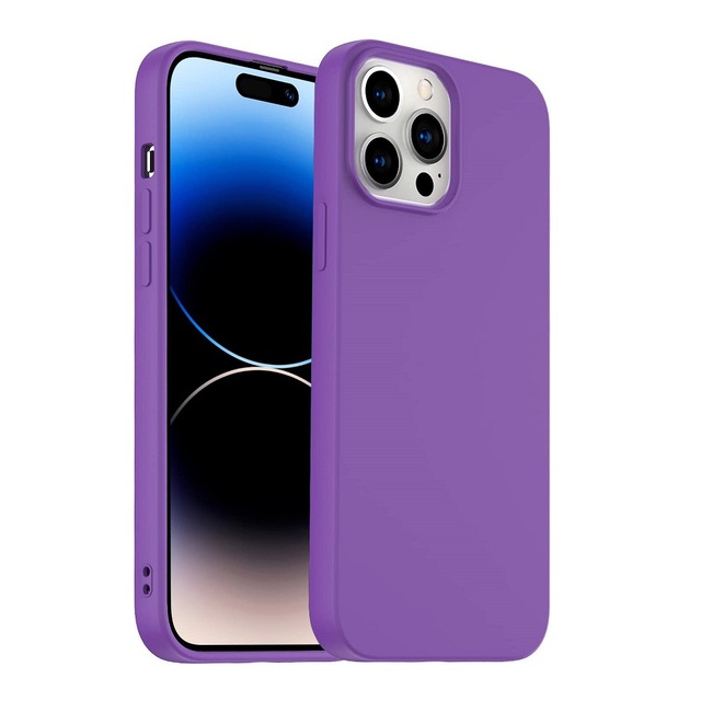 Phone Case for IPhone 14 Pro Max 11 12 13 X XR XS 7 8 Plus Pure Color Shockproof Liquid Silicone Soft Back Cover