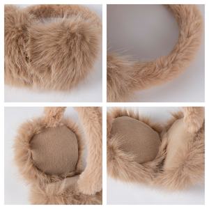 Модные зимние теплые и морозостойкие милые плюшевые складные наушники из искусственного меха, мягкие, уютные, для улицы, ветрозащитные - Product Image 4
