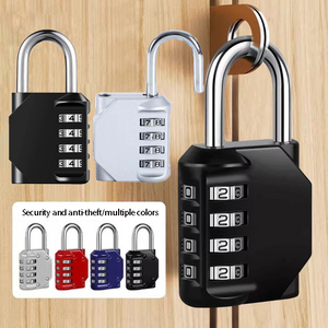 1pc Combination Lock Resettable 4 Digit <b>Padlock</b> with Combination Waterproof and Heavy Duty Combination <b>Padlock</b> Outdoor - Product Image 5