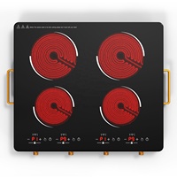 Cuisinière électrique VBGKkitchen 4 foyers intégrée tactile de haute qualité plaque de cuisson en verre électroménager cuisinière à induction