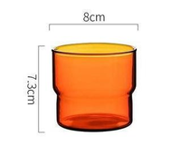 Tasse à eau en verre borosilicate coloré, tasse à café de bureau de boisson de jus de fruit de ménage