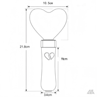 Bâton lumineux LED personnalisable en gros en forme de cœur avec impression de logo et personnalisation des fonctions, cadeau de fête pour événements