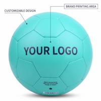Ballon de football en cuir PU avec logo personnalisé, taille 5, cousu à la machine, durable, pour entraînement professionnel et sports d'équipe, vente en gros en vrac, directement de l'usine