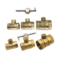 Vanne à boisseau sphérique magnétique à deux pièces DN15-DN50 en laiton avec siège PTFE PN16, anti-effraction, zéro fuite, pour isolation de compteur d'eau et de gaz, BSP NPT