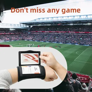 PVC Football Play Wristbands Playbook Wristband Durable Practical Breathable Football Armband Adjustable Elastic Sport Wristband