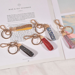 New Pha Lê PU Leather Key <span class=keywords><strong>Chain</strong></span> Rope Duyên Dáng <span class=keywords><strong>Kye</strong></span> <span class=keywords><strong>Chain</strong></span> Keychain Cho Phụ Nữ (KC308C) - Product Image 2