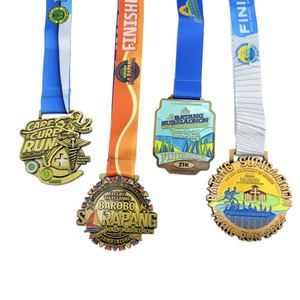 Logo personnalisé pour les compétitions de course à pied, de cyclisme et de triathlon, médailles imprimées en 3D UV - Product Image 1