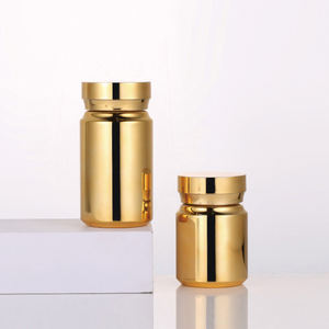 Bouteilles de produit de santé en <span class=keywords><strong>or</strong></span> haut de gamme de 80ml 150ml Bouteilles en plastique de 120ml <span class=keywords><strong>Capsule</strong></span> entièrement en argent Bouteilles d'emballage de médicaments en PET - Product Image 4