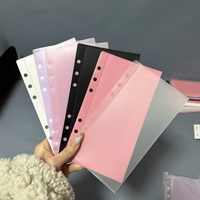 Personnalisé Multicolore Durable Recharge Assez D'espace Givré Clair Économie Défi Enveloppe Argent Poche Feuilles Mobiles A6 Enveloppes À Billets