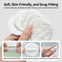 Démaquillant Premium, 80 pièces, 5,8 cm, rond, 1 couche, emballage personnalisé, coton démaquillant pour le visage et les ongles