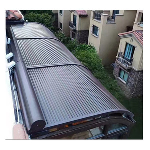 Auvent rétractable en alliage d'aluminium, monté sur le toit, avec télécommande, pare-soleil pour terrasse, design moderne, toile en polyester enduite de PVC - Product Image 1