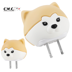 Regalo de estilo japonés, dibujos animados personalizados, lindo perro <span class=keywords><strong>Akita</strong></span>, cargador de pared, enchufe de alimentación, 20W, 30W, cargador de pared portátil de viaje USB tipo C - Product Image 1