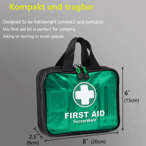 Trousse de premiers soins pour voiture avec logo personnalisé, étanche, avec fournitures médicales d'urgence - Product Image 2
