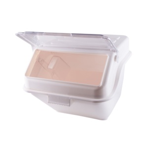 White Plastic Commercial Rice Bin Food <strong>Storage</strong> <strong>Containers</strong> Kitchen Equipment Flour Bin Ingredient Bins <strong>With</strong> <strong>Scoop</strong> - Product Image 3