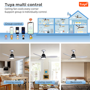 Điều khiển thông minh CE ROHS ETL tuya Wifi Quạt Trần Hiện Đại 48 inch nhà trong nhà DC quạt trần với ánh sáng - Product Image 6