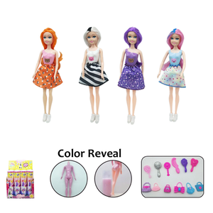 Muñeca de Moda de Plástico que Cambia de Color, Juguete DIY de 11.5 Pulgadas con Revelación de Color Sorpresa - Product Image 2