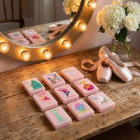 Jeu de Mahjong américain rose Nutcracker Ballet, 160 tuiles en acrylique, thème Noël, Ballerine Joker, luxe, pliable, moderne