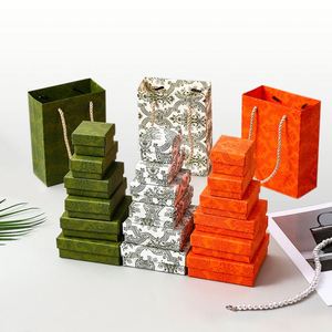 Custom Logo Paper Cardboard Jewelry Packaging <b>Gift</b> <b>Box</b> with Ribbon for Necklace <b>Earring</b> Ring Bracelet Accessories - Product Image 1