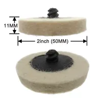Disques de polissage et de lustrage rapides en feutre de laine PMS de 75 mm (3 pouces) pour outils rotatifs abrasifs