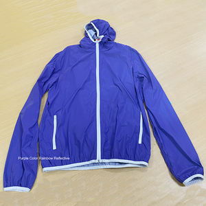 Veste <span class=keywords><strong>en</strong></span> Nylon <span class=keywords><strong>de</strong></span> couleur violette, manteau <span class=keywords><strong>de</strong></span> beauté <span class=keywords><strong>en</strong></span> tissu tricoté réfléchissant <span class=keywords><strong>arc</strong></span>-<span class=keywords><strong>en</strong></span>-<span class=keywords><strong>ciel</strong></span> avec échantillon gratuit, bien visible la <span class=keywords><strong>nuit</strong></span> - Product Image 1