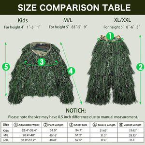 Costume de camouflage Ghillie 3D respirant et léger pour la chasse, le paintball et les activités de plein air - Product Image 2