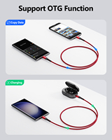 Cable de Carga Rápida USB C SUNGUY de Alta Velocidad, 10W, con Trenzado de Nailon, Cable de Datos USB para Teléfono, Laptop y Automóvil