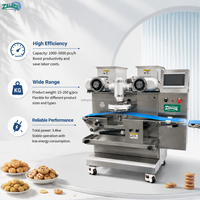 Nouvelle machine de dépose de biscuits à double couleur avec trois trémies et servomoteur PLC, 1000-5000 pièces/h, bande large, buse personnalisable, équipement de boulangerie