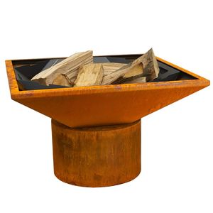 Foyer carré extérieur de haute qualité en <span class=keywords><strong>acier</strong></span> <span class=keywords><strong>corten</strong></span> foyer <span class=keywords><strong>rectangulaire</strong></span> à bois à vendre - Product Image 5