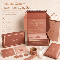 Emballage personnalisé en carton ondulé avec logo en feuille d'or rose, emballage de luxe pour vêtements, boîtes d'expédition artisanales pour cosmétiques