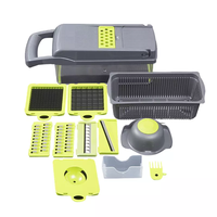 Multifunctioneel 12-In-1 Metalen Handheld Groentesnijder Keukengereedschap Voor Fruit En Groenten En Fruit Hakselaar