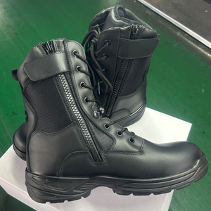 SF24 <b>Black</b> Leather High Top Tactical <b>Boots</b> <b>Waterproof</b> Lace Up Outdoor Shoes All Seasons Outdoor Activities - Product Image 3