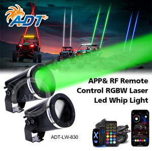 ไฟสปอตไลท์ LED RGBW รุ่น 8060LM ควบคุมผ่านแอพและ RF พร้อมเสาอากาศแบบแส้ ไฟเลเซอร์แบบแส้ พร้อมสวิตช์โยก สำหรับรถ ATV UTV รถบรรทุก RZR 4x4 - Product Image 1