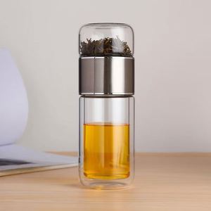 High Borosilicate Glass Double Layer <b>Infuser</b> Tumbler Customizable Logo <b>Tea</b> Water Cup Drinkware with <b>Tea</b> Filter - Product Image 5