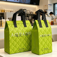 Bolsa Aislante Reciclable de Tela No Tejida, Tamaño Personalizado, Impresión de Letras, para Picnic al Aire Libre, Viajes, Almacenamiento de Alimentos y Bebidas