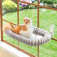 Lit pour chien pliable ultra doux et écologique, sans cordon, avec cadre métallique, lavable en machine, imprimé, hamac à 4 côtés