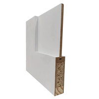 Porte coulissante moderne en bois massif et MDF, style Shaker, à persiennes latérales, apprêt blanc, surface finie, isolation phonique, acier inoxydable