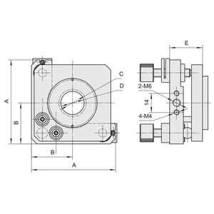 Venda quente Alta Estabilidade Óptica Two Dimensional Ajuste Quadro Espelho Montagem 1 Ano Rosca Ajuste Espelho Montagem - Product Image 2