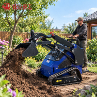 Mini-chargeuse sur chenilles SHANLI L200, chenilles en caoutchouc de 180 mm, garantie 1 an, haute efficacité pour la construction et l'agriculture