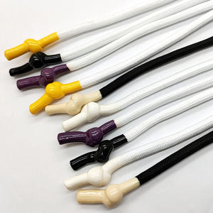 Custom <strong>Round</strong> Drawstring Silicone Plastic Tips Ends Hoodie <strong>String</strong> Pull Draw Cords - Product Image 4