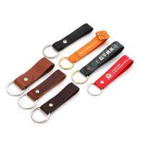 Porte-clés en cuir personnalisé découpé sur mesure avec logo imprimé et rivets métalliques pour cadeaux d'entreprise, articles promotionnels et souvenirs d'événements