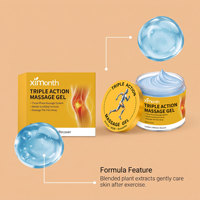 Gel Crème de Massage Triple Action Apaisant pour les Douleurs Articulaires et Osseuses, Relaxant Musculaire, Soulagement des Douleurs Corporelles et des Genoux