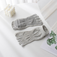Chaussettes à cinq doigts en coton avec logo personnalisé, 5 doigts, antidérapantes, classiques, chaussettes à cheville pour femmes