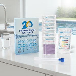 Tiras Reactivas para Análisis de Agua 20 en 1 para Piscinas y Acuarios, <span class=keywords><strong>Kit</strong></span> de Prueba de Calidad del Agua W-20 - Product Image 1