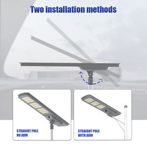 Bosun tout en un lampadaire solaire extérieur pour <span class=keywords><strong>immobilier</strong></span> route Capital Construction Ip65 étanche 6000LM 13000LM aluminium - Product Image 3