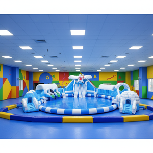 Parcs aquatiques gonflables géants pour enfants, en PVC personnalisé, pour l'extérieur, usage commercial, avec <span class=keywords><strong>piscine</strong></span> et <span class=keywords><strong>toboggan</strong></span> - Product Image 2